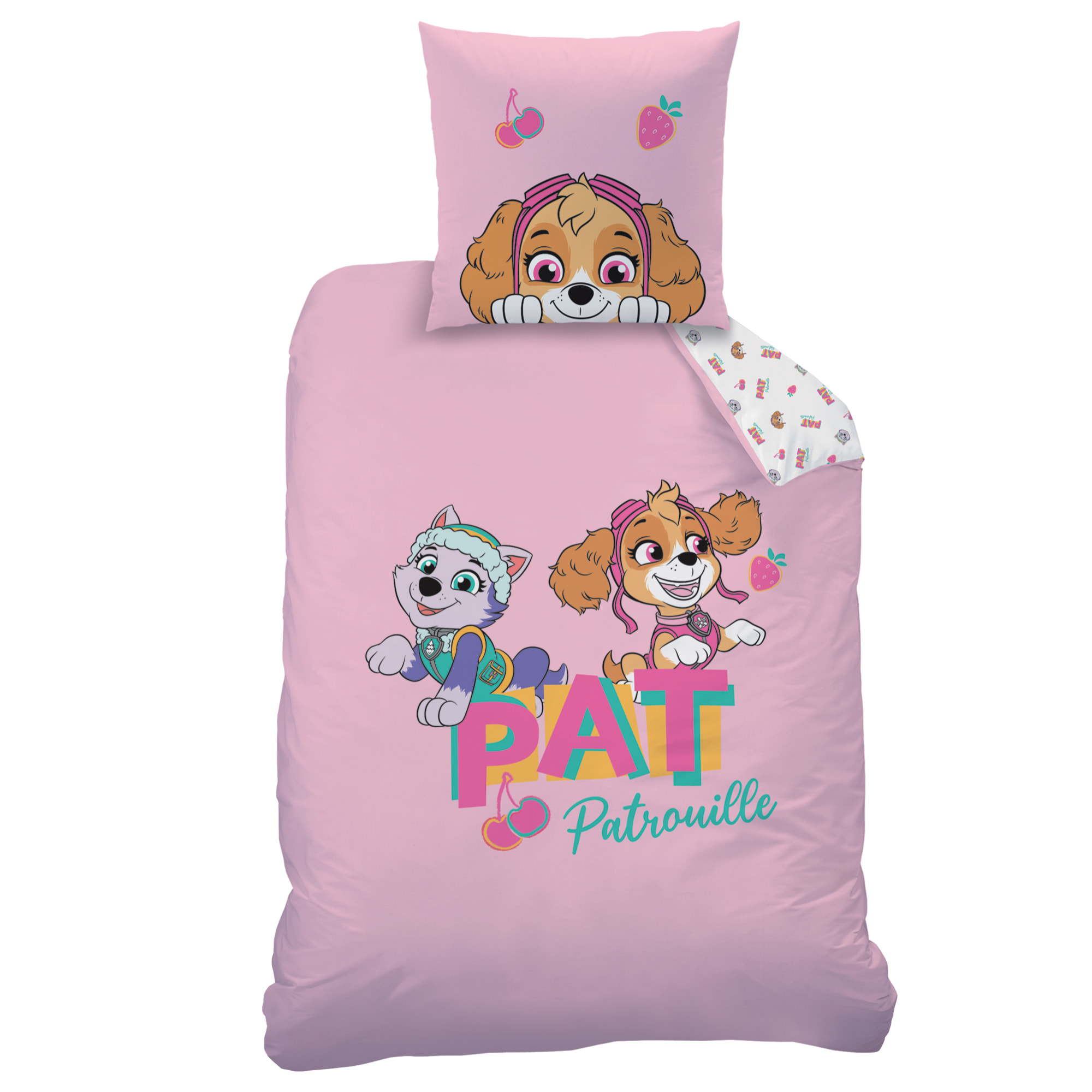 Parure de lit imprimée 100% coton, PAT PATROUILLE FRUITY