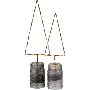 J-Line décoration Sapin de Noël Ouvert - métal - noir - medium - LED