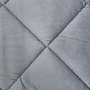 TRAPUNTA INVERNALE MATRIMONIALE IN VELLUTO GRIGIO PRODOTTO ITALIANO