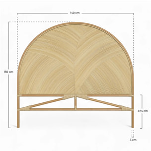 Tête de lit en rotin naturel 140 cm - Beigia