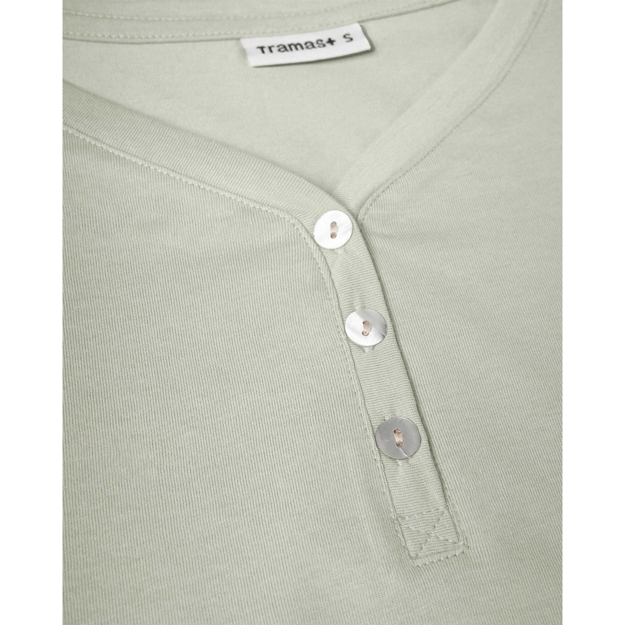 Pijama largo de algodón con escote pico seren verde
