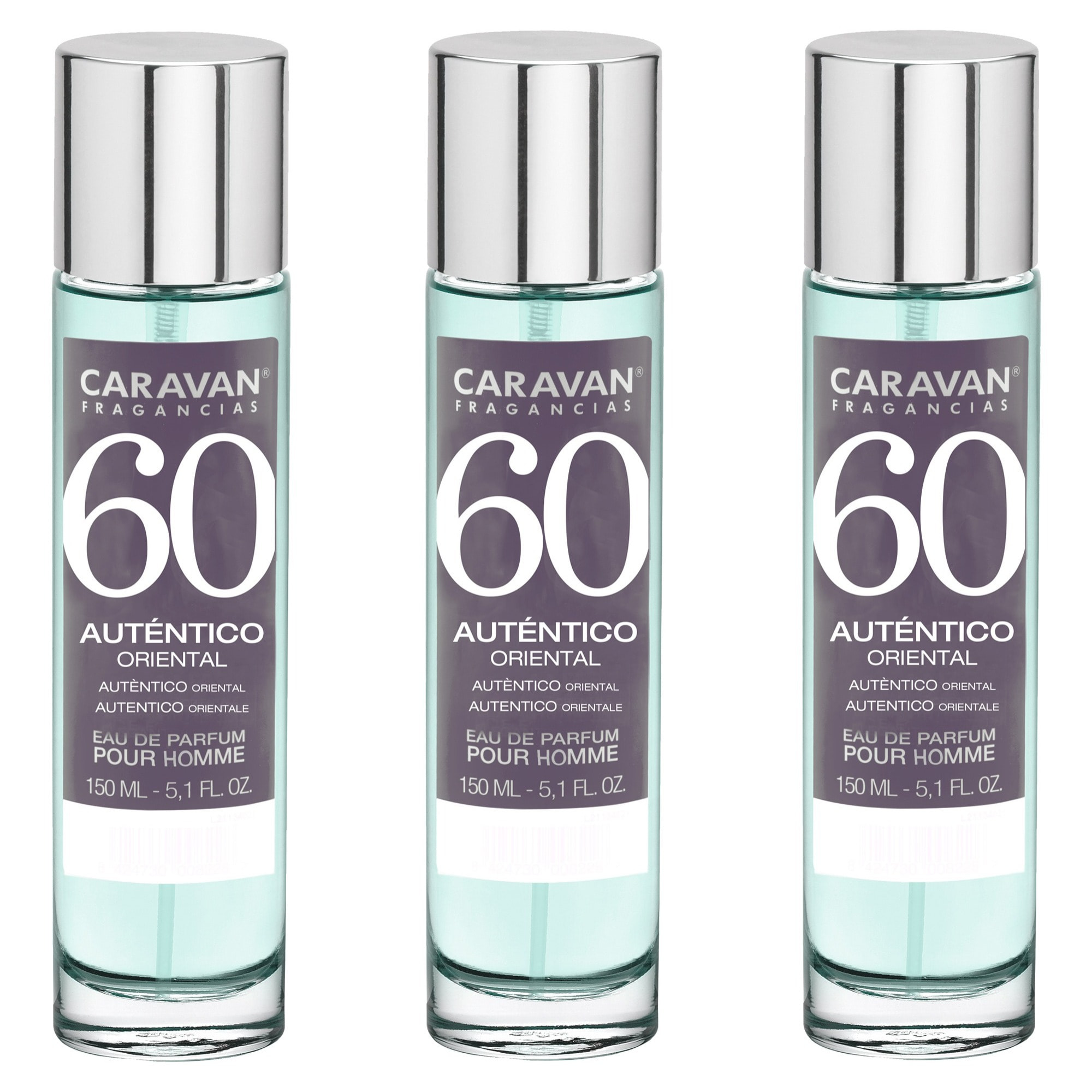 Caravan fragancias set de 3 frascos perfume de hombre nº60, de 150 ml
