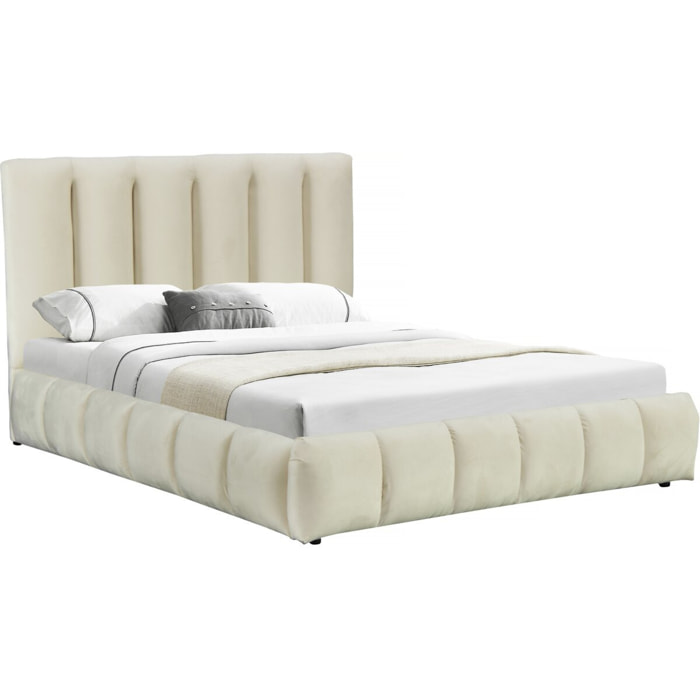 Lit avec coffre "Annie" 160 x 200 cm - Beige