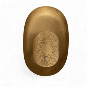 Applique murale ovale en métal doré - Djaby