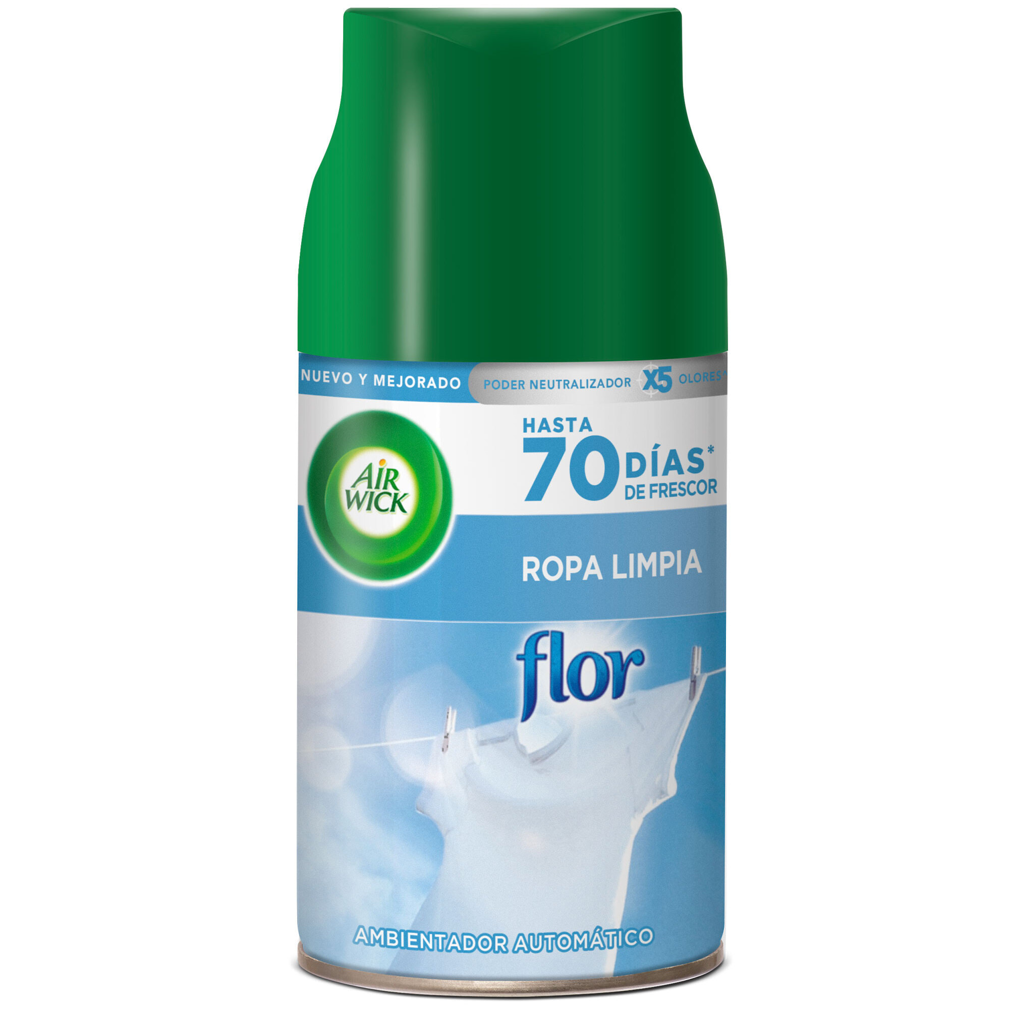 Air Wick Freshmatic - Ambientador spray automático, esencia para casa con aroma a Flor - Recambio