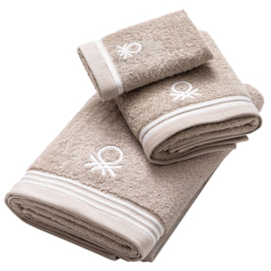 Set 3pcs toallas de baño  beige  benetton