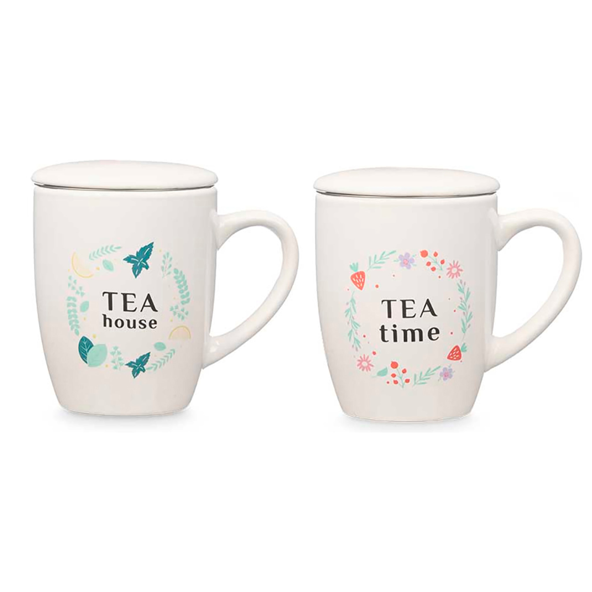 Set de 2 tazas de porcelana diseño Tea House. 340 ml de capacidad. Surtido 2 diseños.