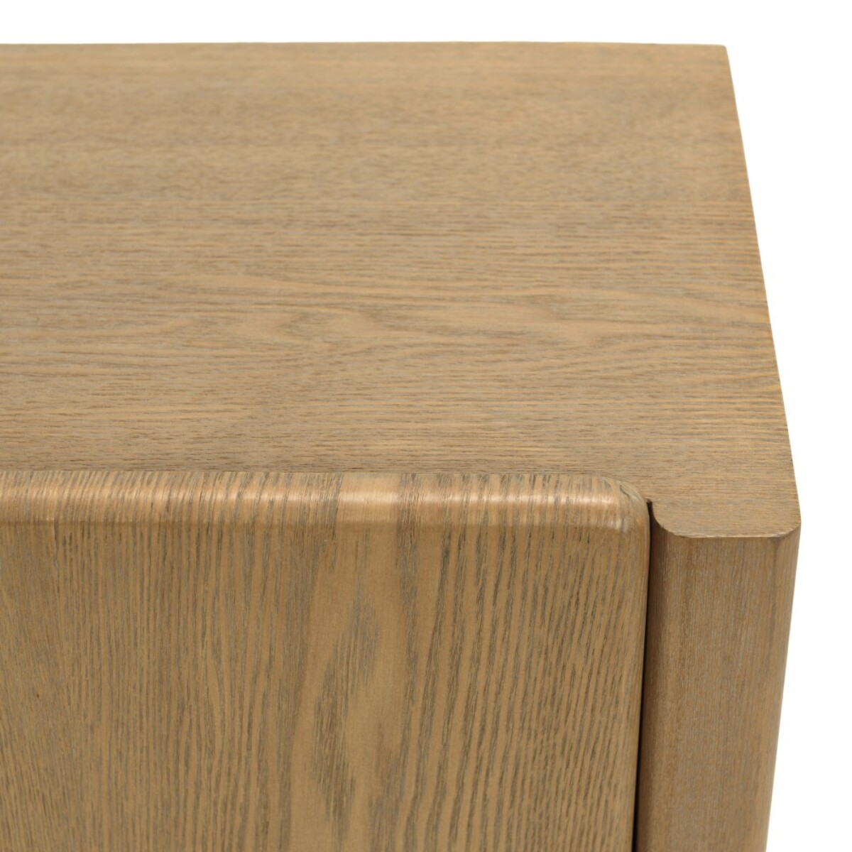 ELLA - Buffet L190 couleur naturelle 4 portes design arrondi