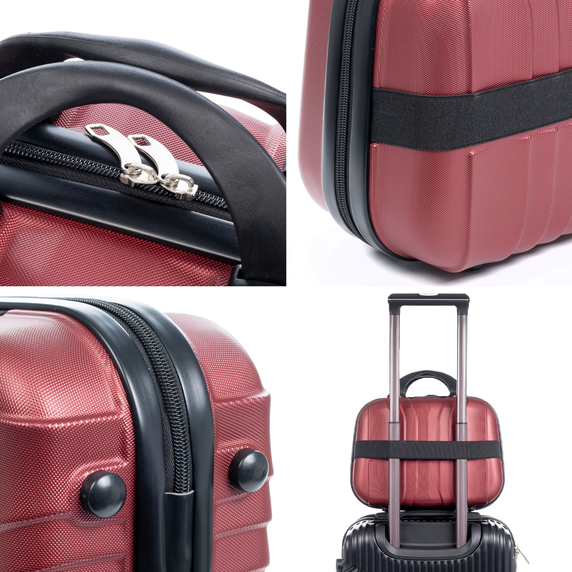 Neceser rígido ultraligero de ABS. Adaptable a trolley.