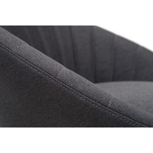 Tabourets de bar design tissu gris foncé 65 cm (lot de 2) SHERU