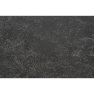 Table à manger extensible en céramique noire et métal L168-210 cm MELZA