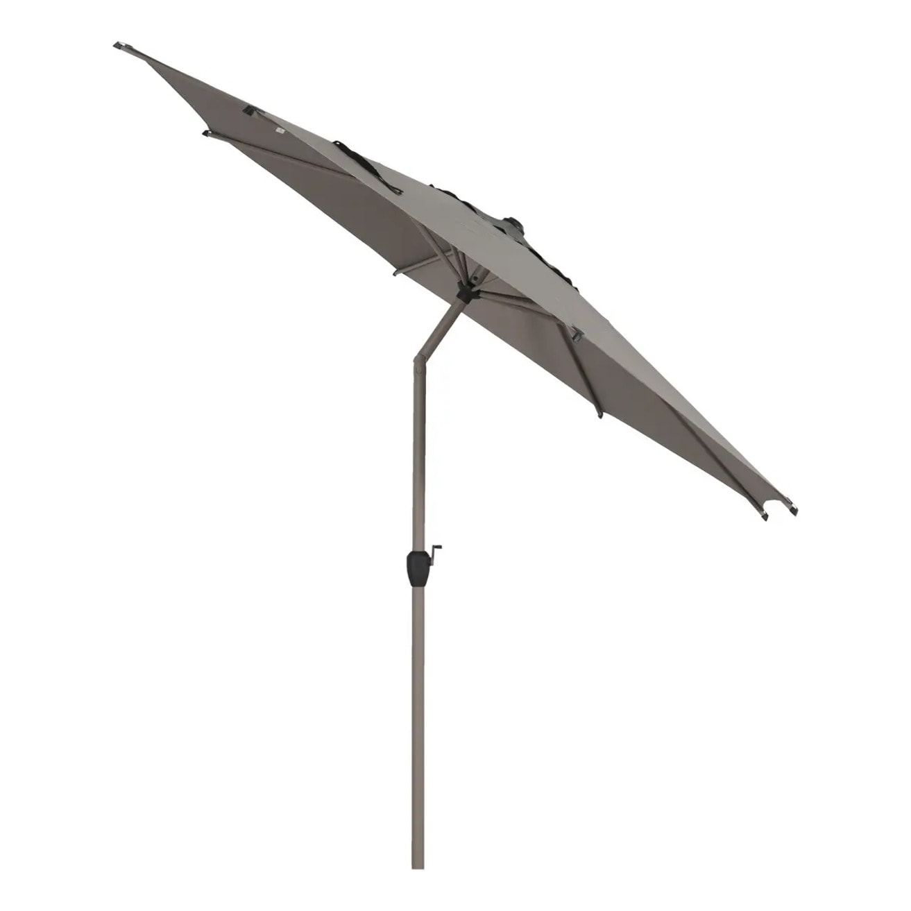 Parasol droit rond inclinable Loompa 3m café
