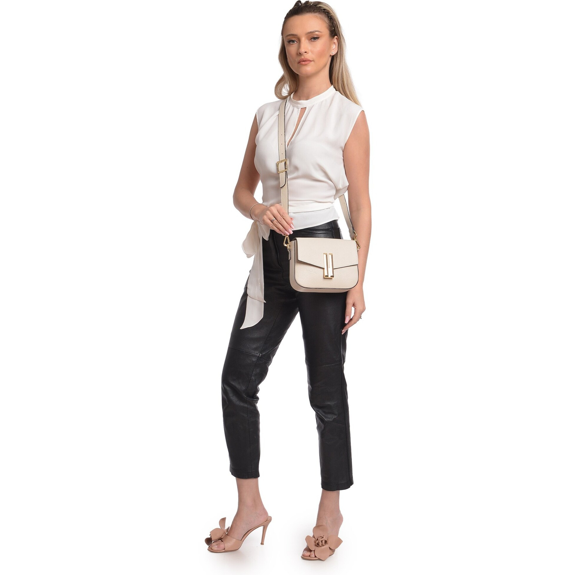 Borsa a spalla Anna Luchini Beige