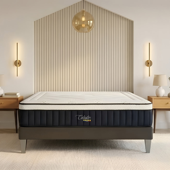 Matelas Célestin, Soutien Ferme, 29 cm, Mousse Haute Densité & Mousse Supersoft