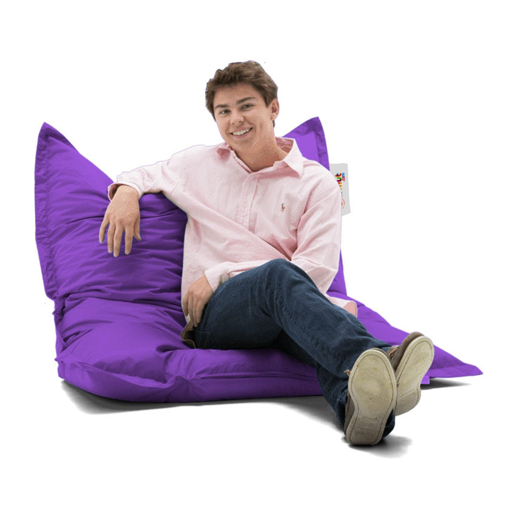 Cojín pouf 100x100 - morado