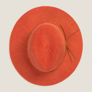 Sombrero de playa Coral color teja coral Poliéster