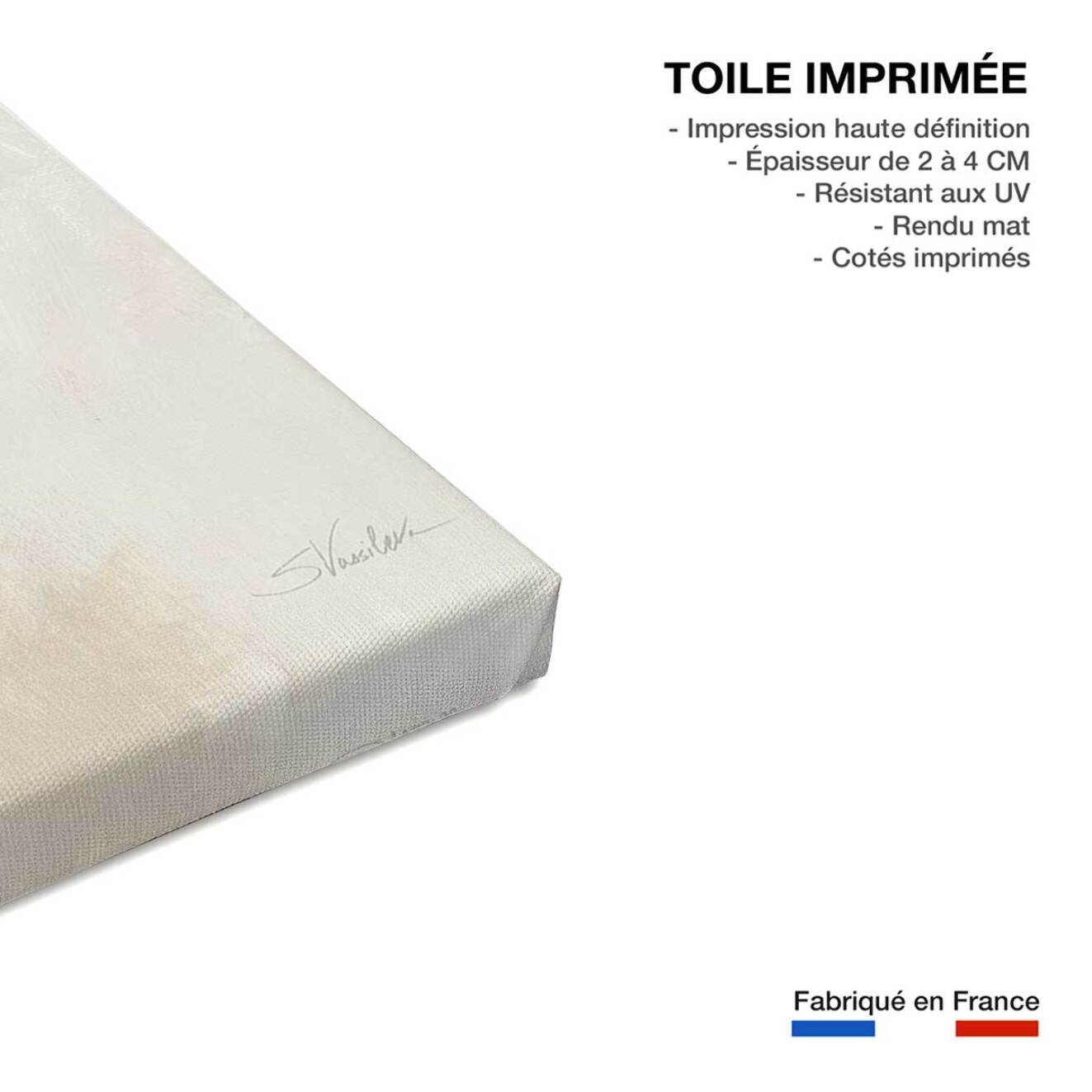 Tableau nature morte poterie seche  Toile imprimée