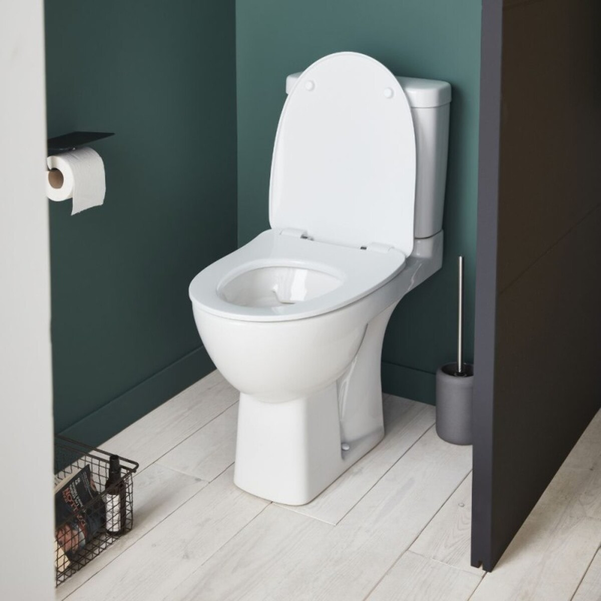 WC à poser compact sortie horizontale Odéon up avec abattant