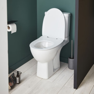 WC à poser compact sortie horizontale Odéon up avec abattant