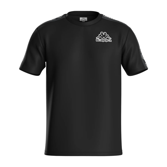 Kappa - Camisetas y tops Hombre Negro - Logo Tape Gramio