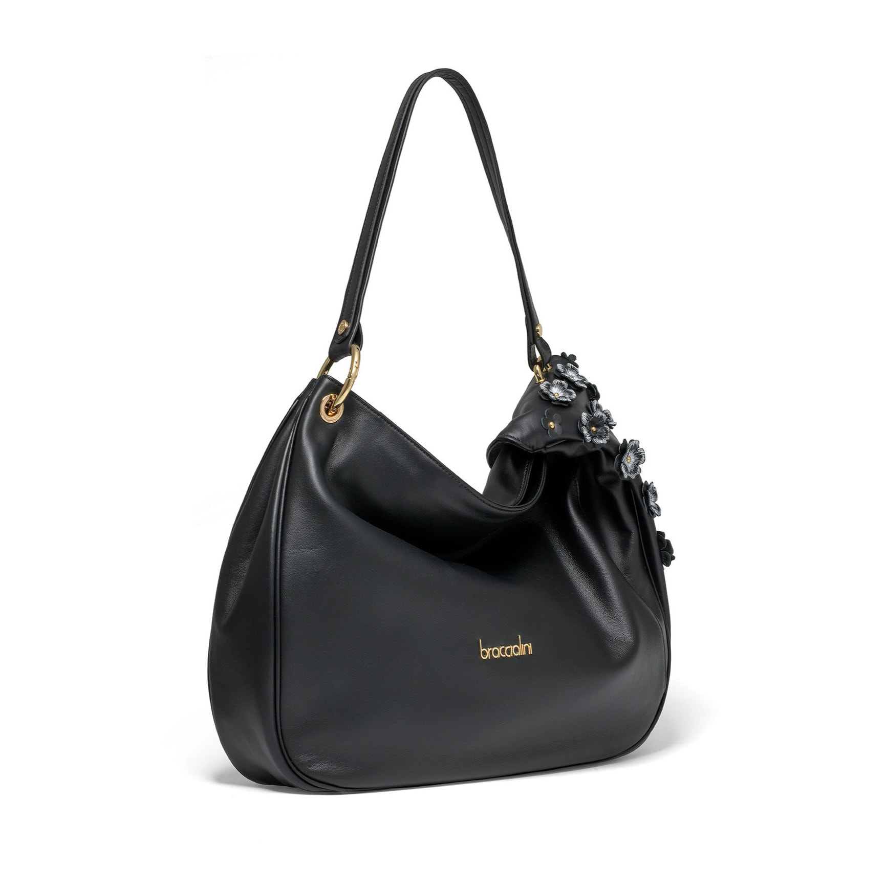 Borsa a spalla da donna In Vera pelle Made in Italy 37x34x10 cm