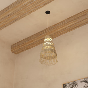 Suspension "Lahys" D28cm beige