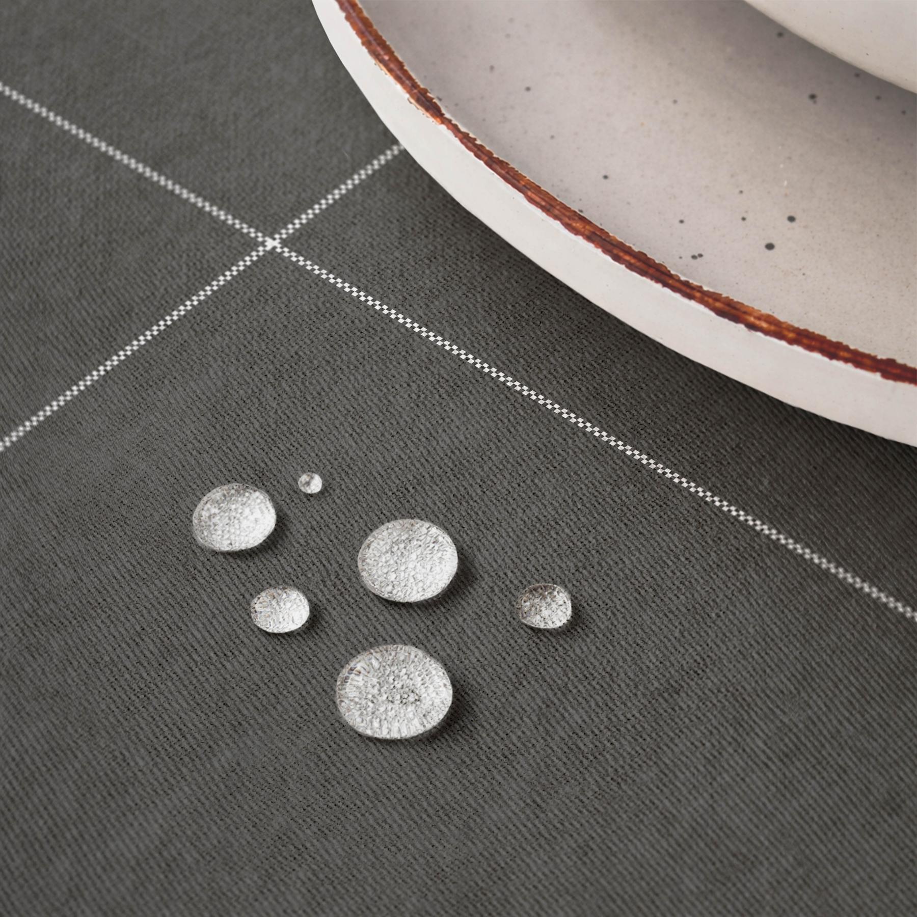 Nappe imprimée anti-taches LAO ANTRACITA