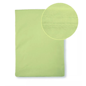 Drap plat percale de coton uni vert La percale vert amande