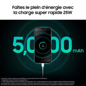 Smartphone SAMSUNG Galaxy A25 Bleu nuit 256Go 5G