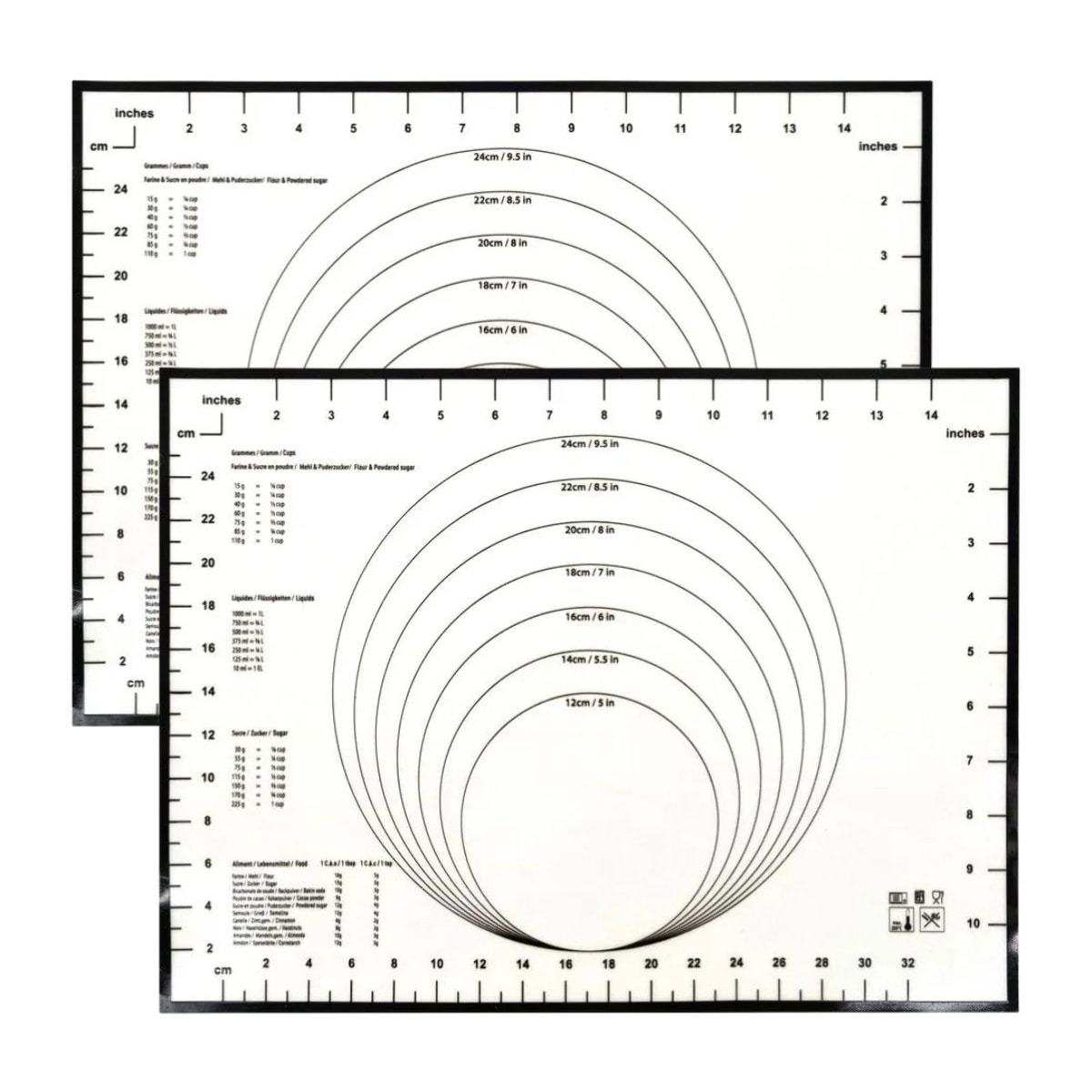 Ensemble de 2 Tapis de cuisson en silicone 40 x 30 cm Zenker Smart Pastry