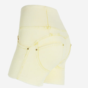 Shorts push up WR.UP® tintura ice wash con vita alta