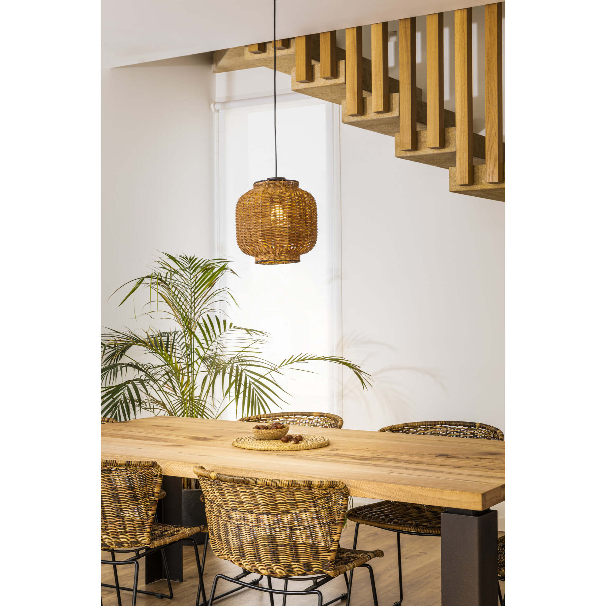 TUPAI Colgante negra/ratán