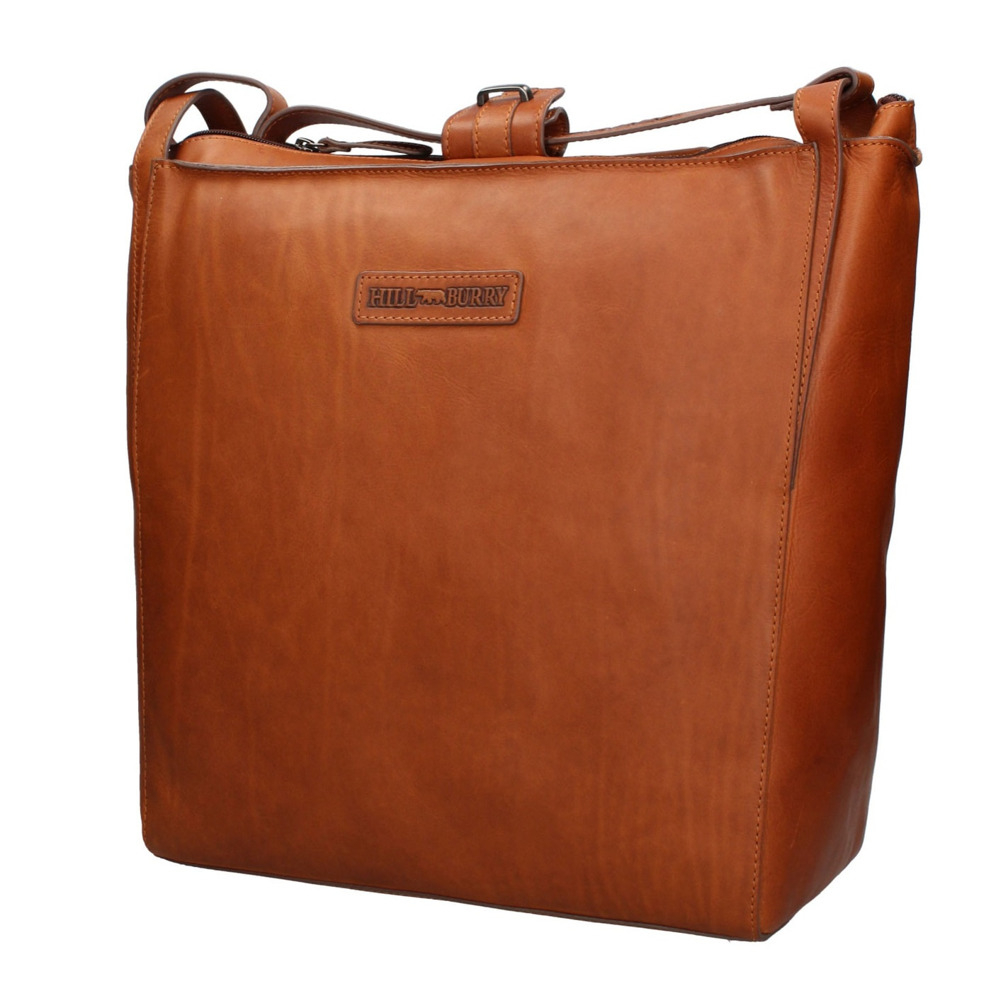 Borsa a tracolla da uomo - Modello False - Vera pelle - 37.0 x 36.0 x 14.0 cm