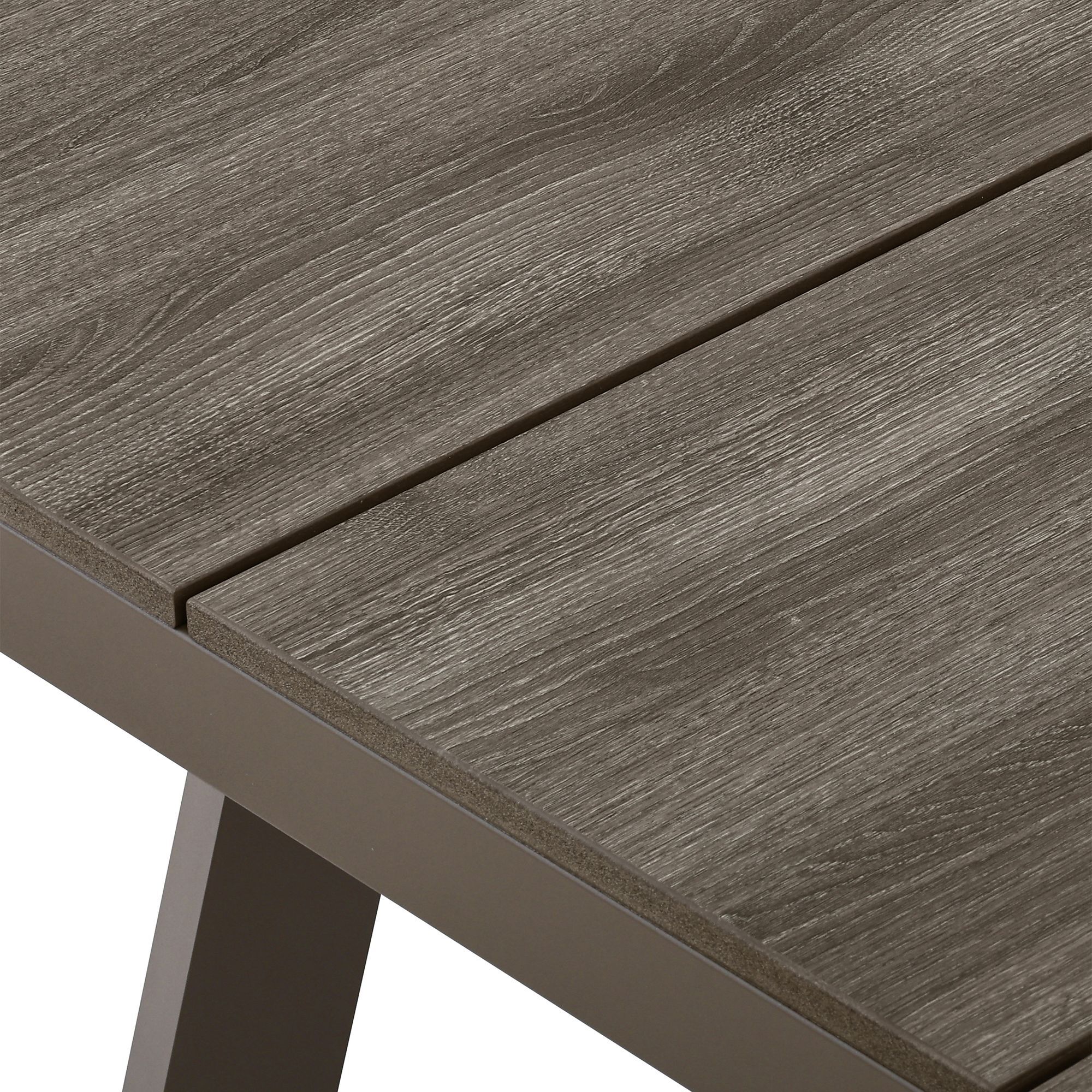 Ensemble table et 8 chaises de jardin en aluminium moka MADRAGUE