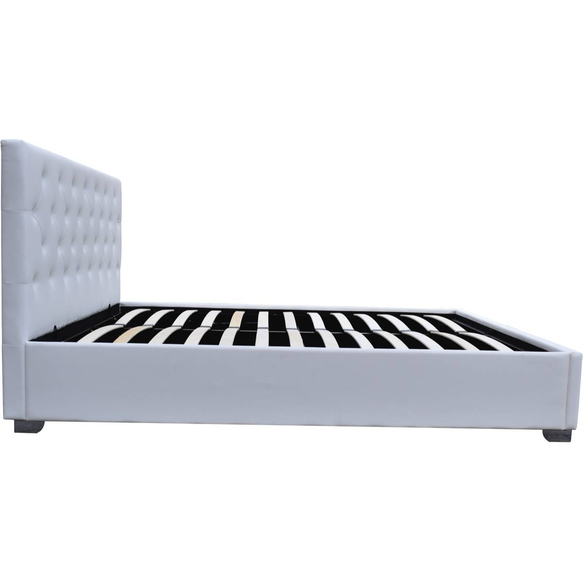 Lit double avec coffre "Tino" - 160 × 200 cm - Blanc
