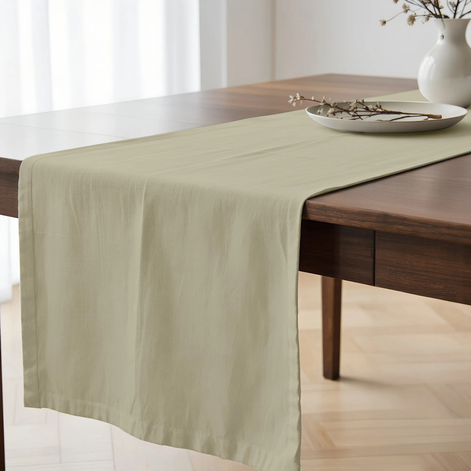 Chemin de table 100% coton Harvard Pierre 50x150 cm