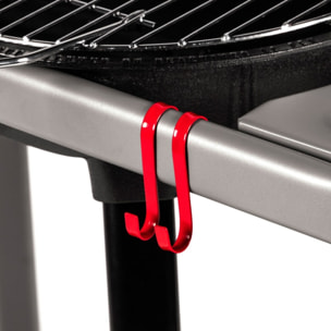 Barbecue à charbon de bois Vulcano 2000 avec cuve en fonte et grille en acier chromé