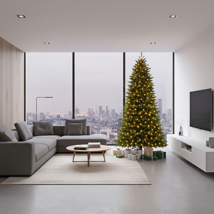 Venus - Albero di Natale Tradizionale con 300 Luci LED in PE e PVC Ø96x180H cm, 937 Punte