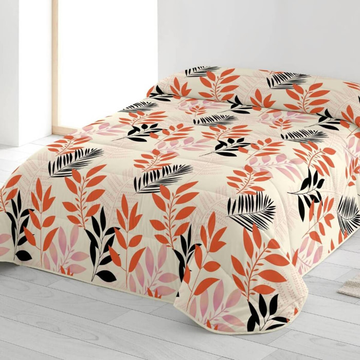 ICEHOME - Edredón Nórdico Estampado - 100% Poliéster Microfibra - 300 gr/m² con Tacto Pluma - Ramo Hojas