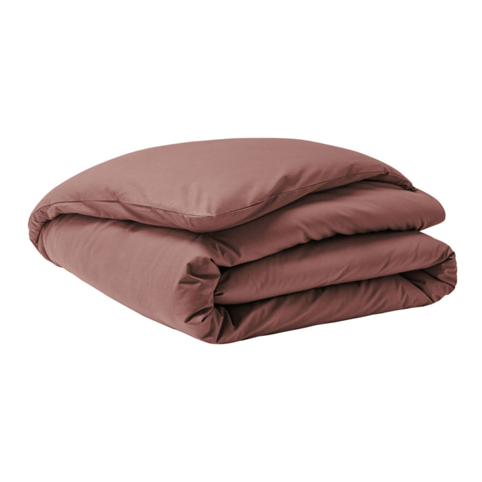 Housse de couette unie en percale de coton, PREMIÈRE, Rose