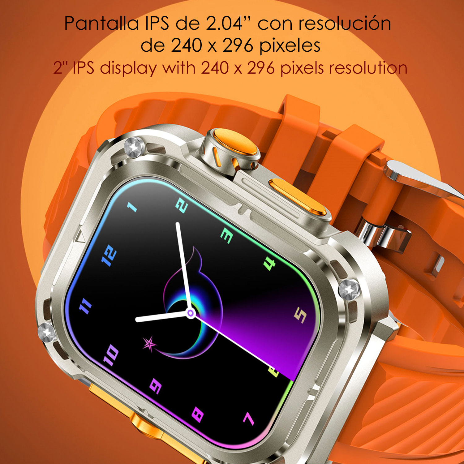 Smartwatch Z85 Max con schermo da 2", triplo cinturino. Monitor sanitari, ECG, pressione sanguigna. Modalità sport, chiamate BT.