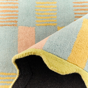 PANTONE - Tapis en laine fait main RAYON TENDRE à motif festonné