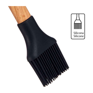 PINCEL COCINA SILICONA MANGO MADERA DE HAYA 28CM