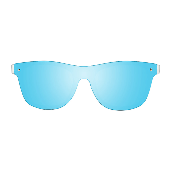Gafas de sol OCEAN MESSINA - Transparente blanco mate / Plana revo azul cielo