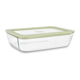 Boîte hermétique rectangulaire verte 820ml PRESSBOX