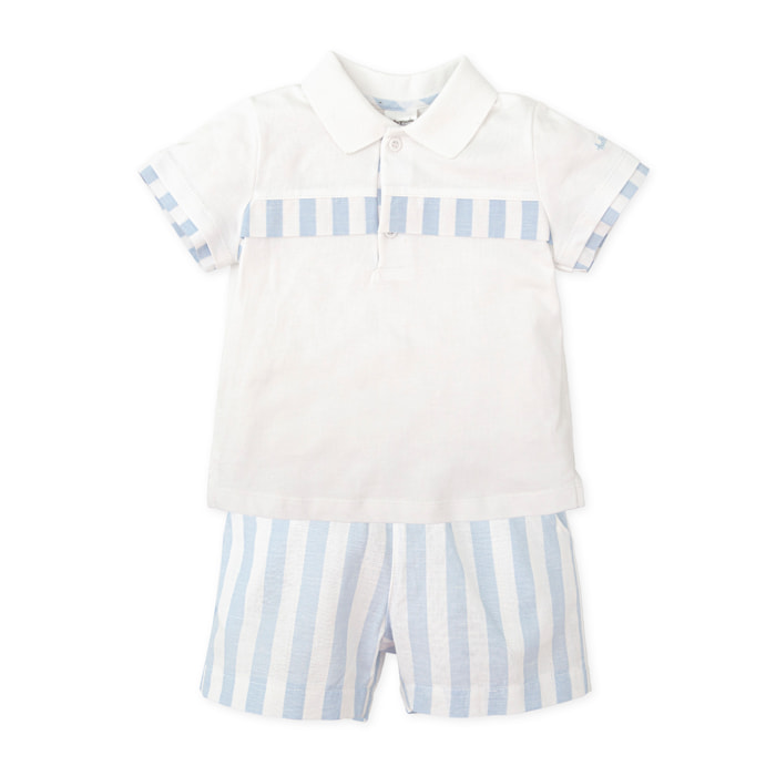 Conjunto 2 pzas. - Blanco celeste