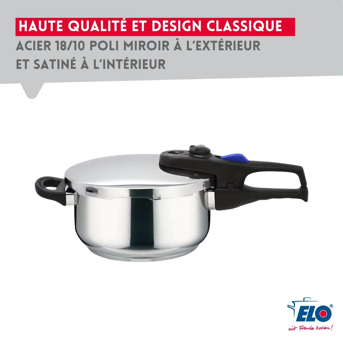 Autocuiseur vapeur en acier inoxydable Elo Praktika