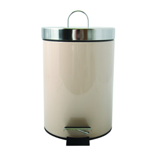 Poubelle à pédale Inox 3L Beige MSV