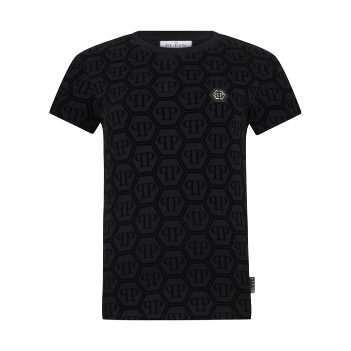PHILIPP PLEIN Sexy Pure Fit T-Shirt Jacquard Monogram Monogram