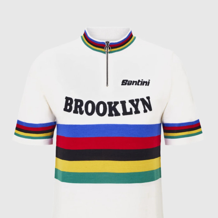 Santini X Brooklyn World Champion Wool Jersey - Bianco